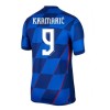 Jalkapallo Pelipaidat/Peliasut Kroatia Kramaric 9 Lasten Vieraspelipaita Euro 2024